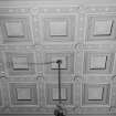 Interior view of Stracathro House showing detail of board room ceiling.