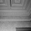 Interior view of Stracathro House showing detail of dining room ceiling and cornice.