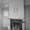 Interior view of Belvedere, Stracathro House, showing detail of fire place.