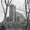 General view of St Vigeans Parish Church and churchyard.