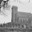 General view of St Vigeans Parish Church and churchyard.