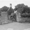 General view of entrance to Fordyce churchyard.