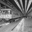 Glasgow, Springburn, St Rollox Locomotive Works, interior.
View of carriage repair shop.