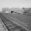 Glasgow, Springburn, St Rollox Locomotive Works.
General view from east across tracks.