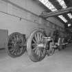 Glasgow, Springburn, St Rollox Locomotive Works, interior.
General view of re-planned engine wheels.