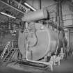 Glasgow, Springburn, St Rollox Locomotive Works, interior.
Detail of boiler in work's boilerhouse.