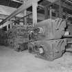 Glasgow, Springburn, St Rollox Locomotive Works, interior.
View of diesel multiple unit (DMU) gear boxes, some complete and some dismantled.