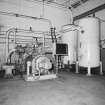 Glasgow, Springburn, St Rollox Locomotive Works, interior.
View of compressor house showing air compressor and air-receiver.