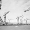 Cartsburn Shipyard. General view of cranes from E.