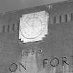 Kincardine on Forth Bridge. Detail of date and County of Stirling Plaque on portal (on North East portal)