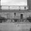 Kincardine on Forth Bridge. Detail of abutment onto swing section of bridge (when open) showing wedges and gates/barriers