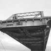 Kincardine on Forth Bridge. Detail of end of swing section of bridge, in open position