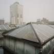 View of roof area, Glasgow Herald Building, Mitchell Street, Glasgow, from NE.