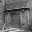 View of W entrance doorway, Martyr’s Public School, Glasgow.