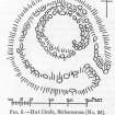 Publication drawing: plan of 'Hut Circle, Sciberscross' [B]