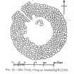 Publication drawing; plan of Creag an Amalaidh hut circle C