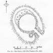 Publication drawing; plan of 'Hut Circle [B], Allt Cille Pheadair'.