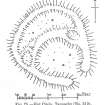 Publication drawing; plan of 'Hut Circle, Tannachy'.