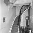 Interior view of 28 Springfield, Dundee, showing hall staircase.