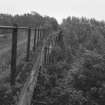 Byreburn Viaduct. View of NE elevation from deck at SE end.