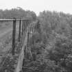 Byreburn Viaduct. View of NE elevation from parapet at SE end.
