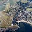 Oblique aerial view centred on the harbour, taken from the NNE.