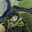 Oblique aerial view centred on the country house, taken from the NNE.