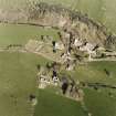 Aerial view of Hobkirk church and burial ground, including the location of previous churches, taken from the WSW.