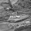 Oblique aerial view taken from the N.