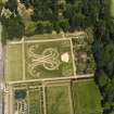 Oblique aerial view centred on the formal garden, taken from the SW.