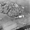 Oblique aerial view of Roxburgh centred on the church and churchyard, taken from the ESE.