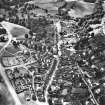 Oblique aerial view centred on junction of High Street, Castlegate, Canongate and Exchange Street from NNE.