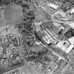 Oblique aerial view centred on Alloa Tower and Kilncraigs Mill, taken from the SE