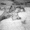 Oblique aerial view of the church and manse, taken from the S.