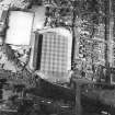 Oblique aerial view centred on the football stadium, taken from the S.