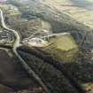 Oblique aerial view of the Falkirk Wheel, viaduct and lock, taken from the WNW.