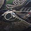 Oblique aerial view centred on the construction of the Falkirk Wheel, taken from the SW.