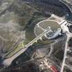 Oblique aerial view centred on the construction of the Falkirk Wheel, taken from the SE.