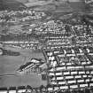 Oblique aerial view of the canal and schools, taken from the S.