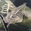 Oblique aerial view centred on the construction of the Falkirk Wheel, taken from the NW.