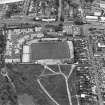 Oblique aerial view centred on the football ground, taken from the NNE.