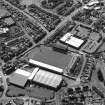 Oblique aerial view of Queen of the South F.C., Palmerston Park, taken from the E, centred on the football ground.