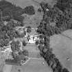 Oblique aerial view of Maxwelton House, taken from the SSW, centered on the house.
