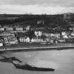 General view of Culross Burgh with remains of pier visible in the foreground