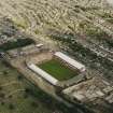 Oblique aerial view of East End Park football stadium, taken from the WNW.