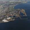 Oblique aerial view centred on Burntisland Harbour, taken from the WSW.
