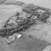 Oblique aerial view of Strathenry country house, dovecot and tower house, taken from the NE.