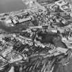 Aerial view of Anstruther Wester including St Nicholas Church, graveyard and Tolbooth