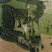 Oblique aerial view of Hill of Tarvit centred on the country house and garden, taken from the SW.