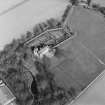 Oblique aerial view of Kellie Castle centred on the castle, taken from the S.